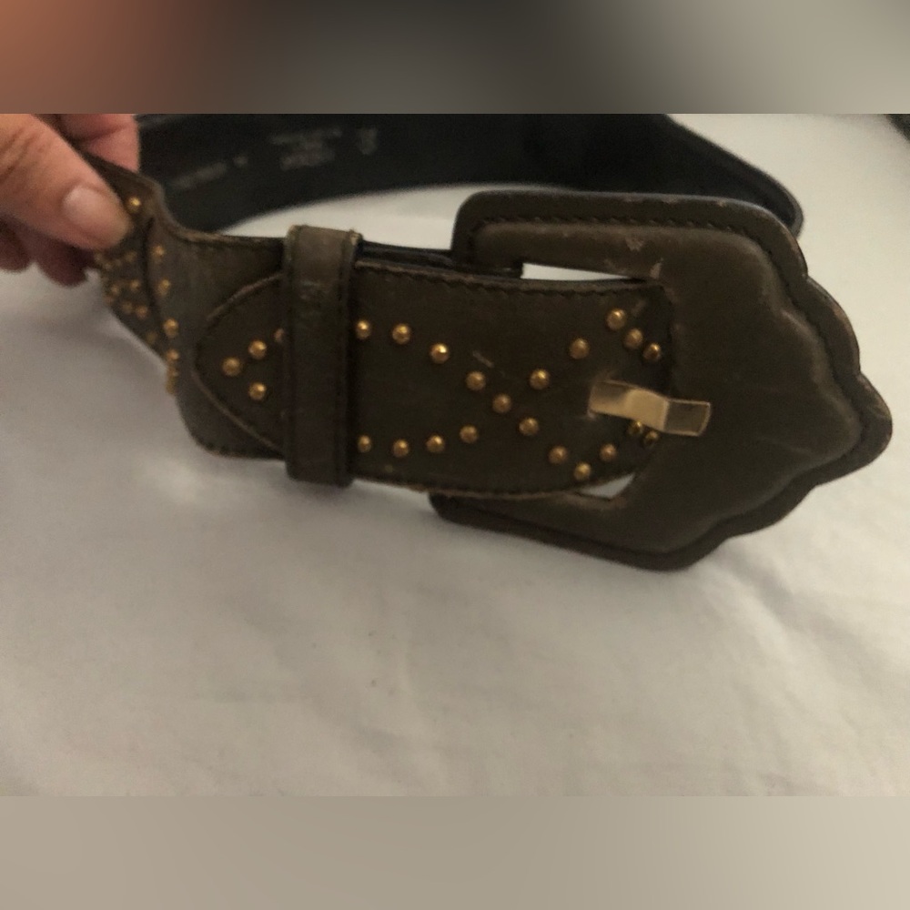 Vintage Escada Leather Belt Size 30-32